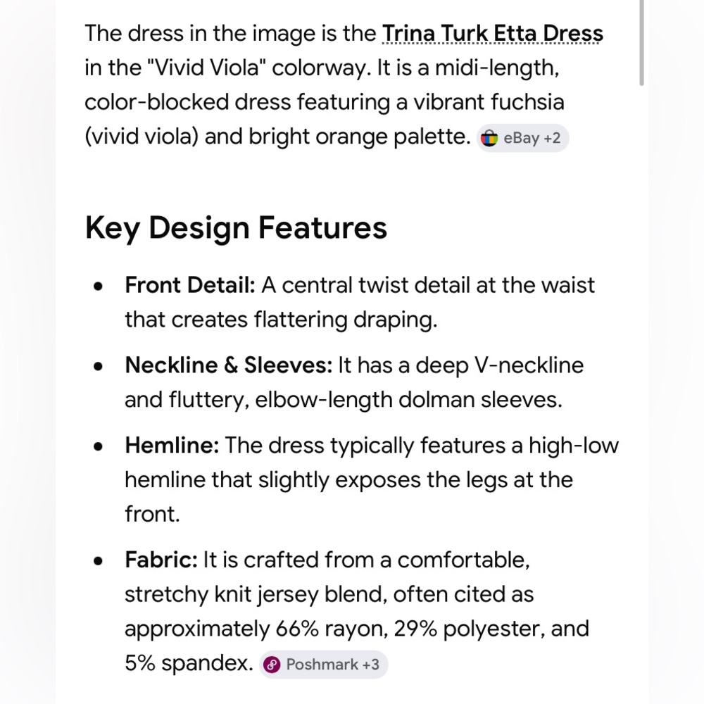 Trina Turk Etta Dress Vivid Viola Bodycon Front Twist Fluttery Dolman sleeves XS - Picture 15 of 16
